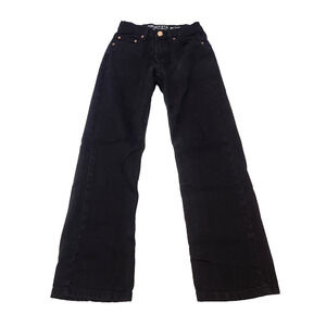 Roebuck & Co Black Denim Jeans Relaxed Fit 100% Cotton Adj Waist Boys Youth 10